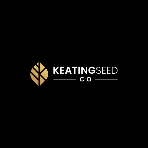 Simple nature logo for KeatingSeed company