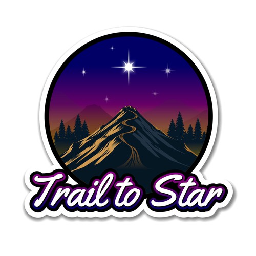 Illustration logo for a Trail club