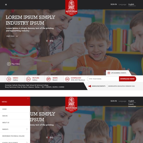 Education web template