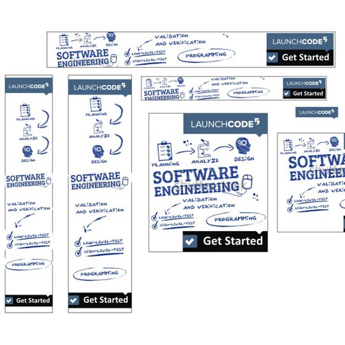 Create an exciting set of banner ads for Launchcode Software Studios