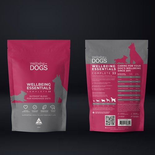 Dogs food package mockup