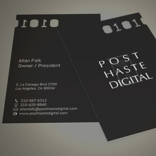 Hollywood Post Production Company Business Cards