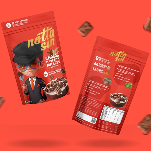 Choco chips pouch packing design