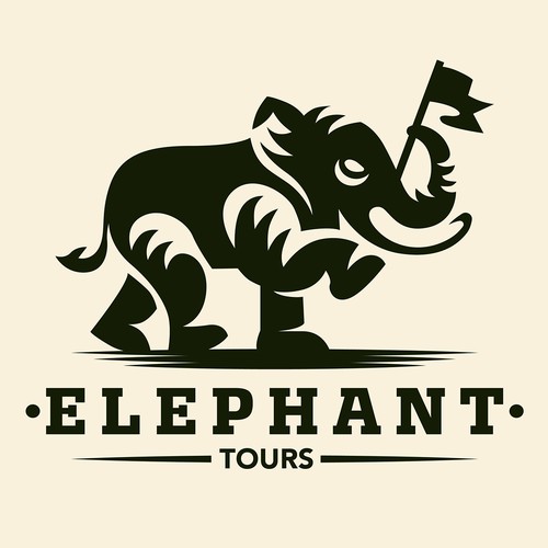 Logo concept for Elephant tours