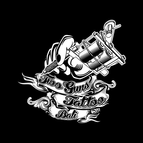 the logo Two Guns Tattoo