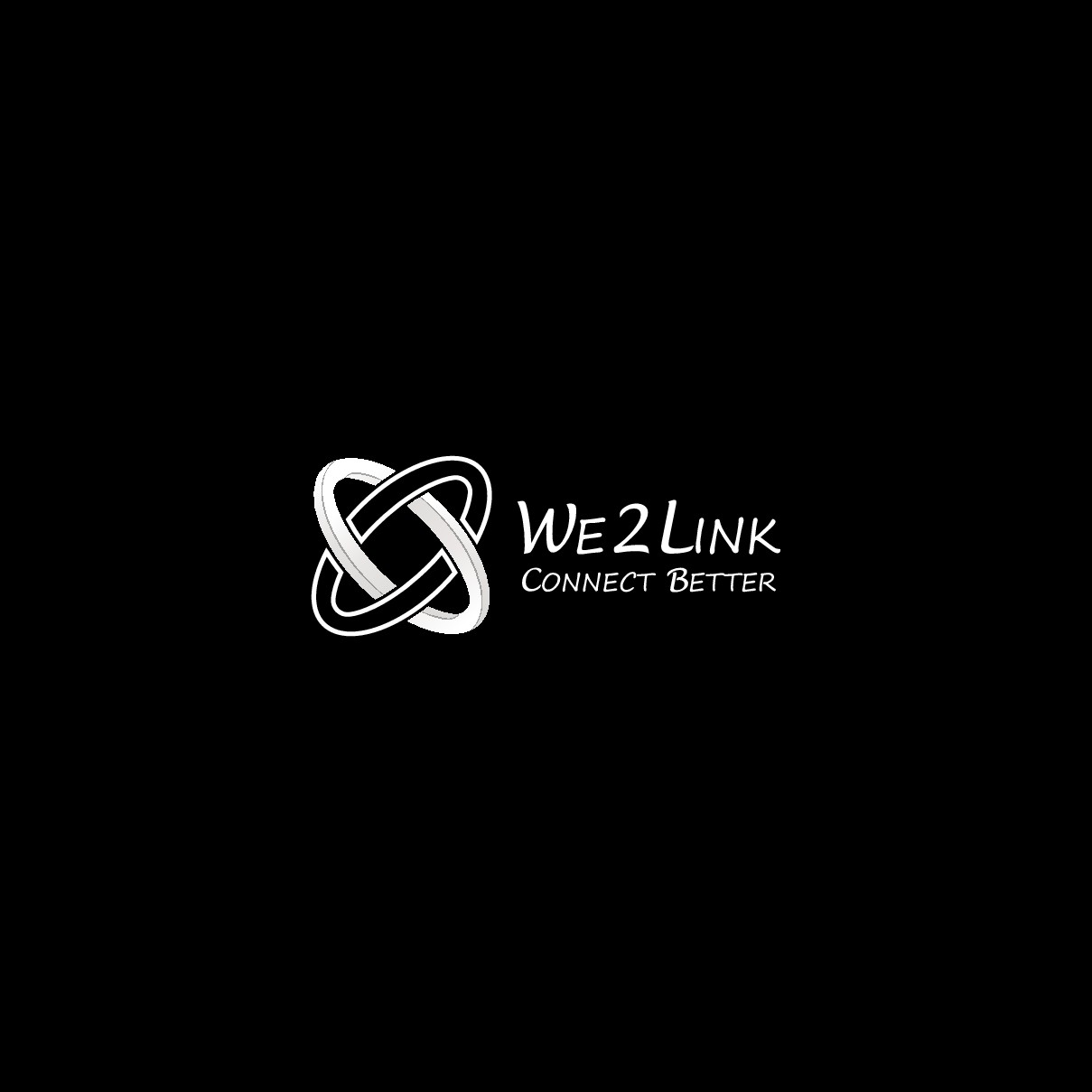 Black and white version of the app logo and logo with company name.