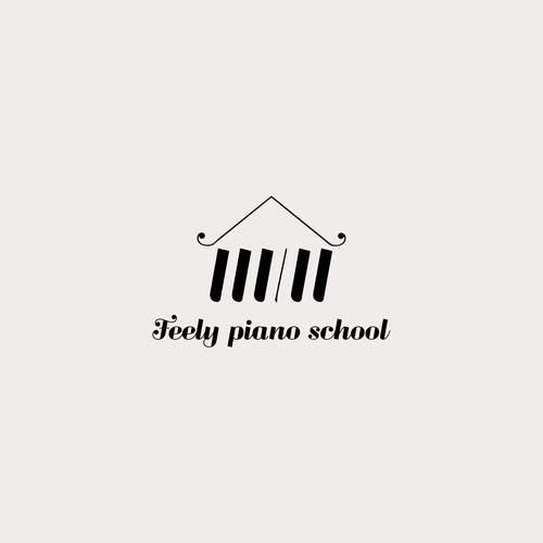 Logo concept for a mobile piano lesson school