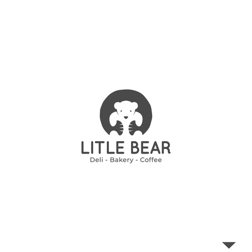 negative space logo for Litle bear