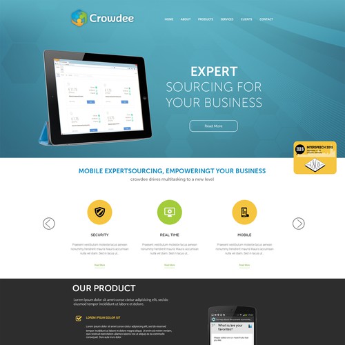 wordpress website for Crowdee