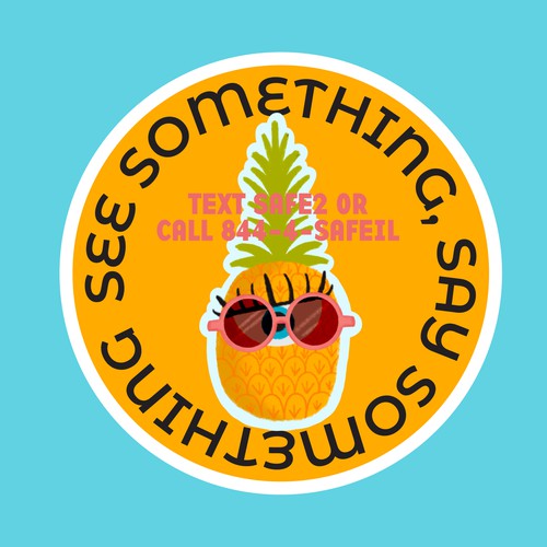Safe2Help Illinois awareness sticker