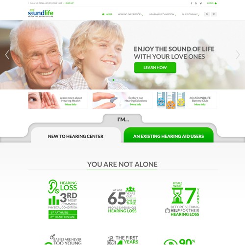 Soundlife web design.