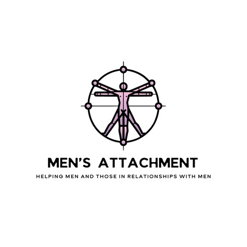 The minimalistic logo inspired by the Vitruvian man