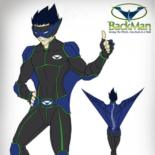 Create a superhero costume for BackMan...