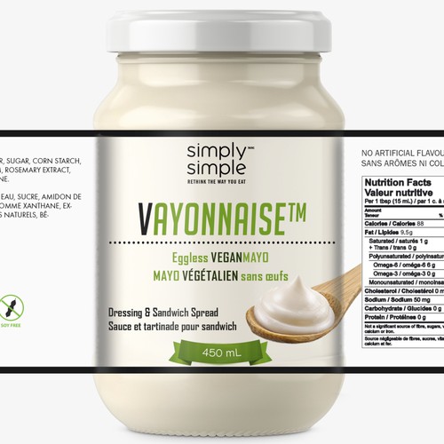 Vegan Mayonnaise label design