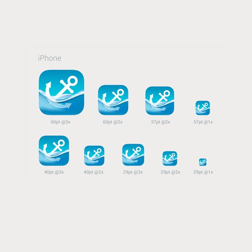 iOS icon for a cruise booking agency