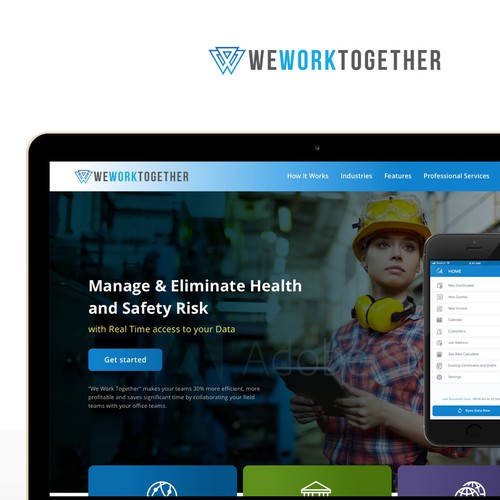 Homepage design for WeWorkTogether