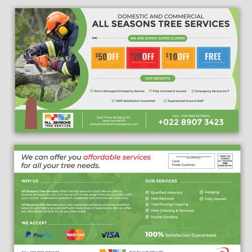 Tree Services Coupon Postcard