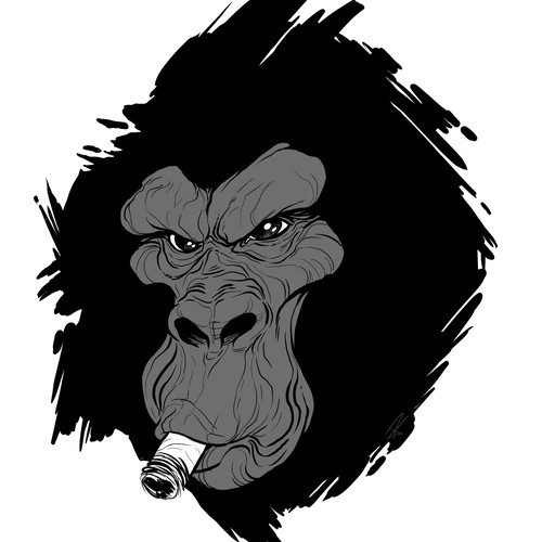 smoking gorilla