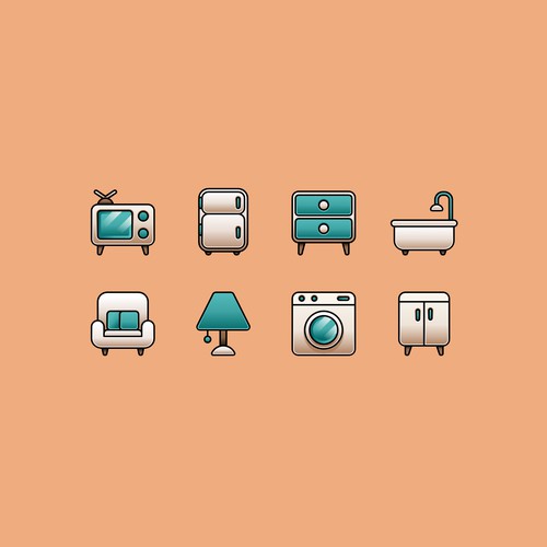 Home Furniture Icon Set