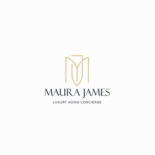 classic, feminine and luxury logo design for Maura-James
