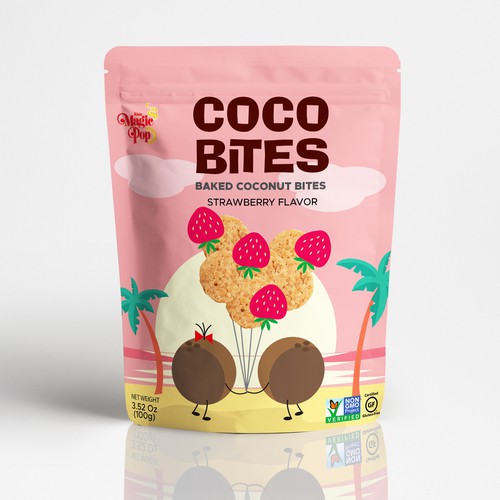 Create a fun design for Coconut Snack Packaging!