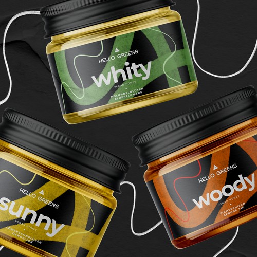 Hello Greens label concept