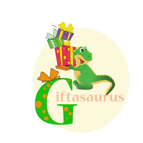 Fun Dinosaur & Logo for Giftasaurus!