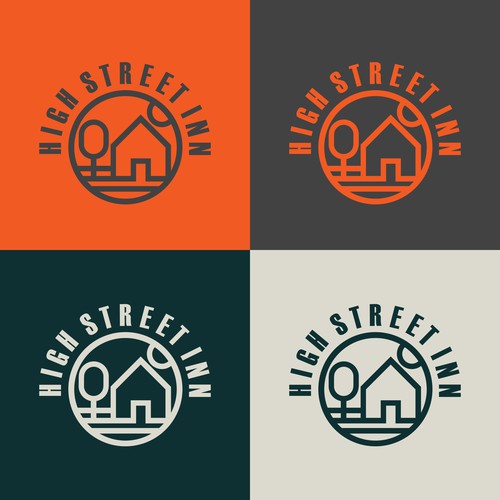High street Inn- Classic minimal Logo design 