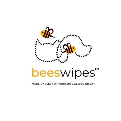 Logo for pet wipes with honey essence