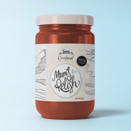 Mum's Relish Label Design 