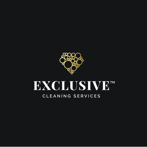 Simple and luxury logo for an exclusive cleaning services.