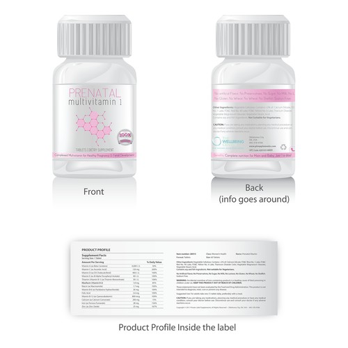 Prenatal Multivitamin Brand - Label and Packaging