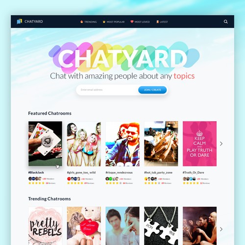 Webpage design for CHATYARD