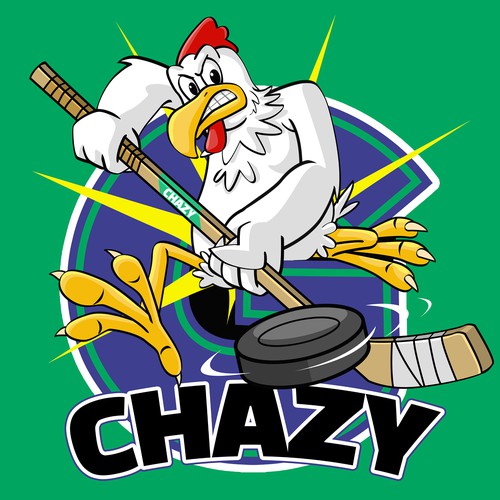 Chicken Hockey Player 