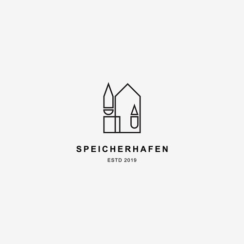 Simple and minimal logo for Speicherhafen