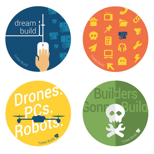 Sticker design for startup