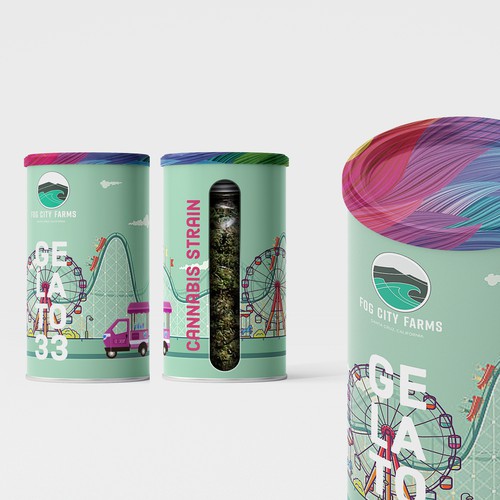 Packaging design for jar with cannabis