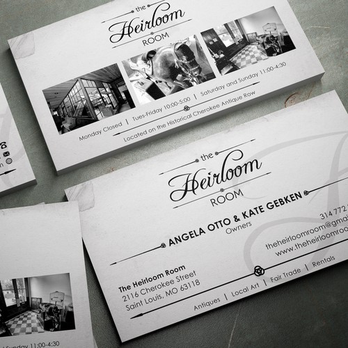 New business card wanted for The Heirloom Room