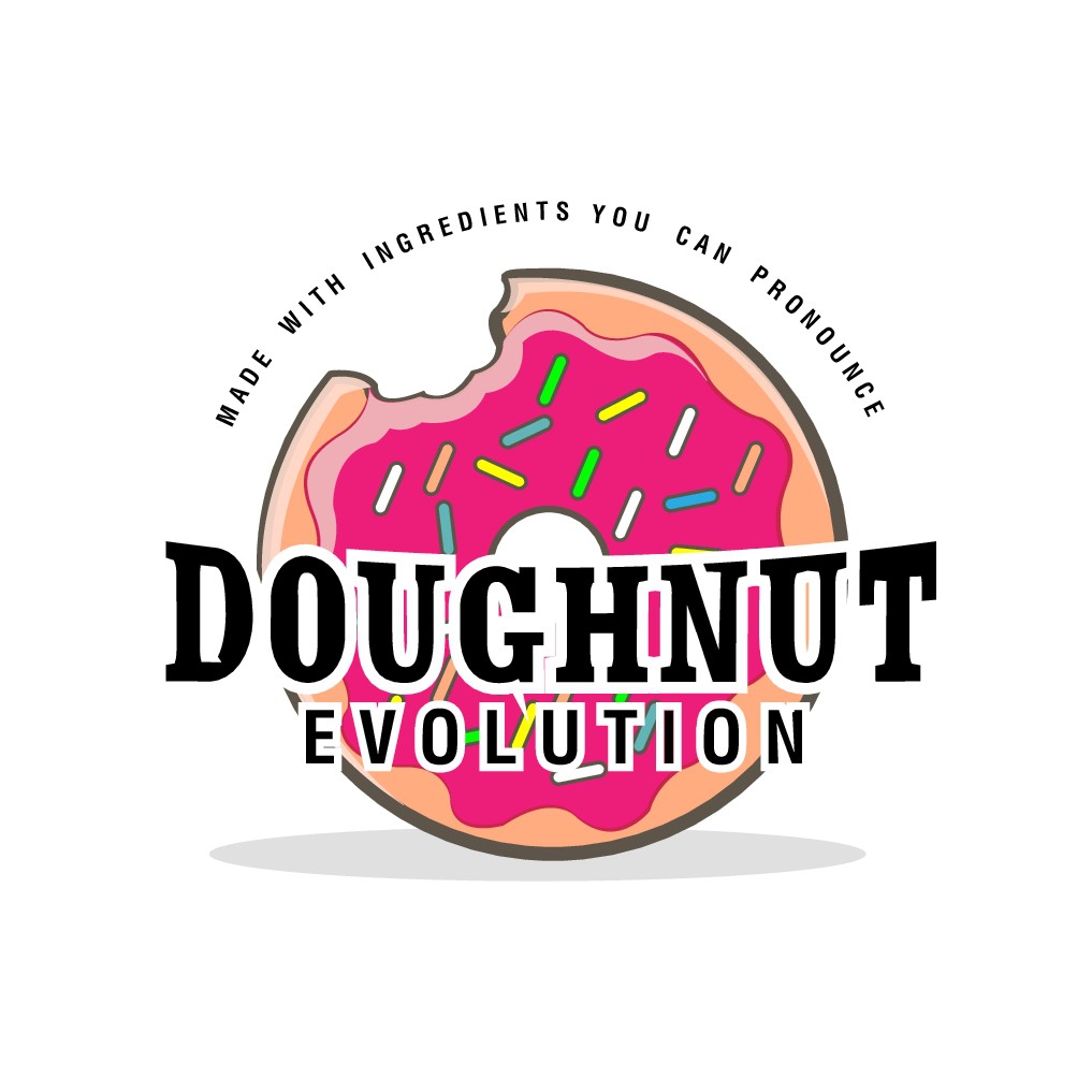 Design a modern logo to help us evolve the doughnut into the 21st century...(Pink icing please)***
