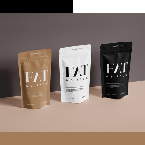 Fat As F*ck Logo and Packaging design