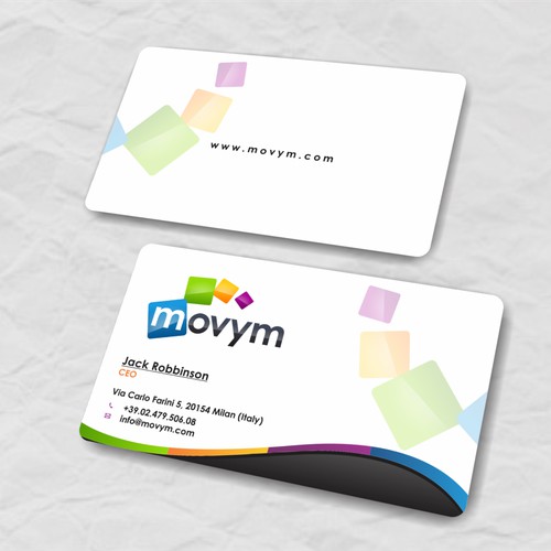 business card for Movym