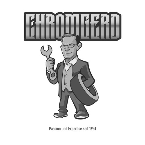 Cool Mechanic Mascot Character