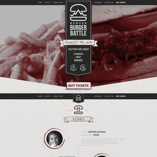 Create a website for a Food Event