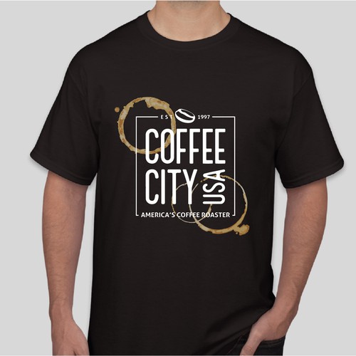 T-shirt design for coffee shop