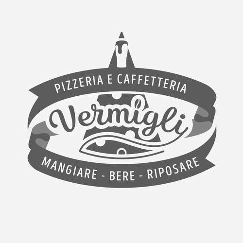 Pizza, Beer, Coffee Vintage Logo