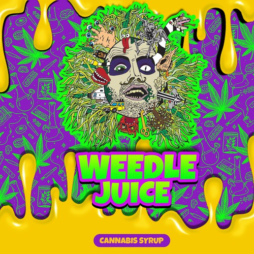 Nickelodeon-Themed Cannabis Syrup Label Design