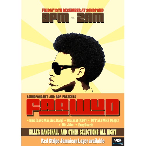 Poster design for reggae/dancehall event
