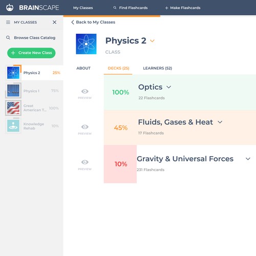 Brainscape web app