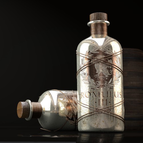 Design the bottle package for the next dark spirit brand