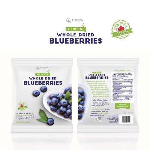 Blueberries packaging